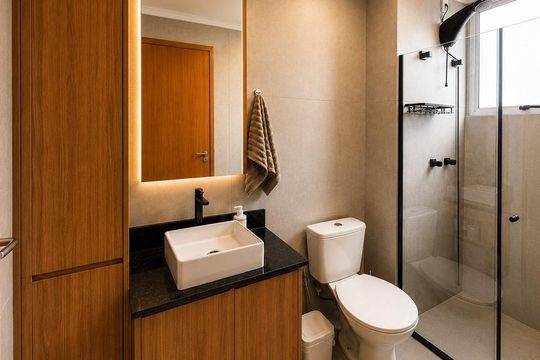 Banheiro de apartamento para alugar com 2 quartos, 40m² em São Luiz, Gravataí