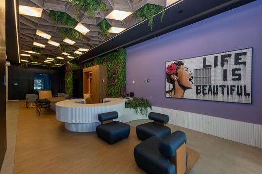 Área comum - Home Office de apartamento para alugar com 2 quartos, 68m² em Centro, Belo Horizonte