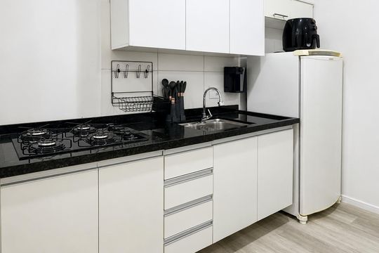 Cozinha de apartamento para alugar com 1 quarto, 43m² em Santo Cristo, Rio de Janeiro
