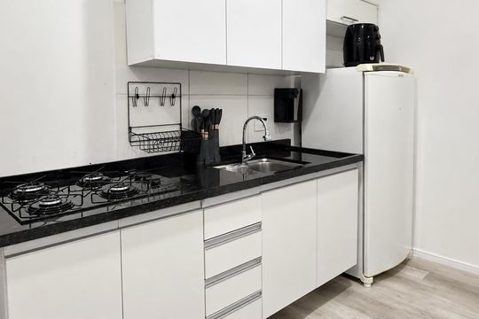 Cozinha de apartamento para alugar com 1 quarto, 43m² em Santo Cristo, Rio de Janeiro