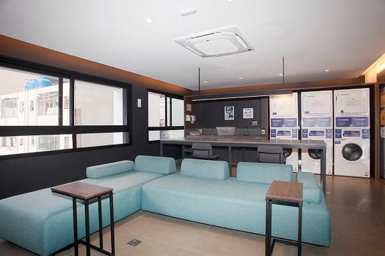 Área Comum - Lavanderia de kitnet/studio para alugar com 1 quarto, 33m² em Rio Branco, Porto Alegre