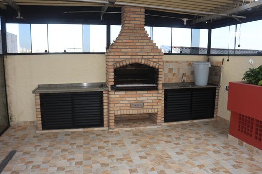 Área comum - Churrasqueira de apartamento para alugar com 3 quartos, 92m² em Santa Paula, São Caetano do Sul