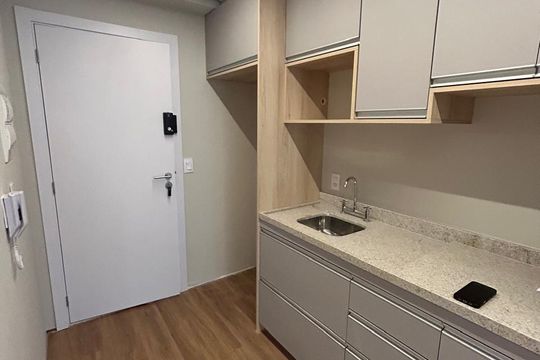 Cozinha de apartamento à venda com 1 quarto, 22m² em Paraíso, São Paulo