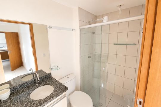 Banheiro de apartamento para alugar com 2 quartos, 61m² em Jardim Europa, Anápolis