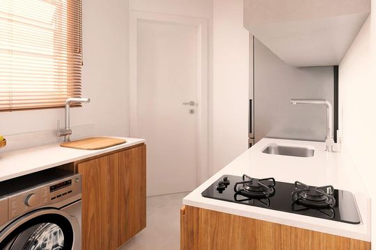 Cozinha de apartamento à venda com 2 quartos, 50m² em Ipanema, Rio de Janeiro