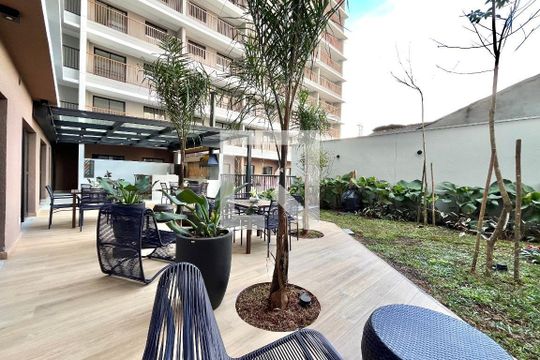 Área comum - Churrasqueira de apartamento para alugar com 1 quarto, 29m² em Vila Clementino, São Paulo