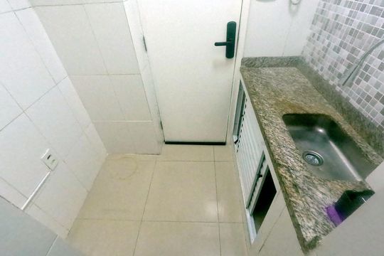 Cozinha de apartamento para alugar com 1 quarto, 30m² em Embaré, Santos