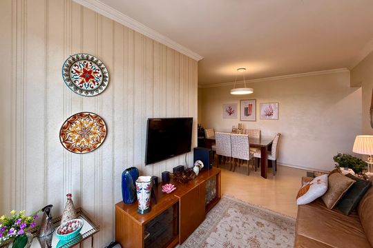Sala de apartamento à venda com 3 quartos, 85m² em Campo Belo, São Paulo