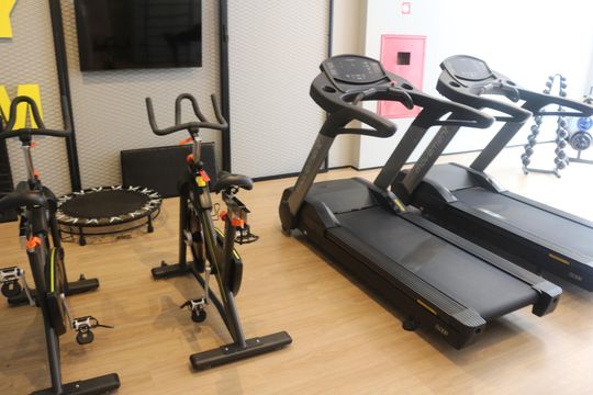 Área comum - Academia de kitnet/studio para alugar com 1 quarto, 21m² em Santa Paula, São Caetano do Sul