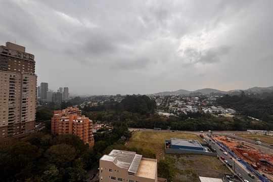 Vista da Sacada de apartamento à venda com 1 quarto, 66m² em Empresarial 18 do Forte, Barueri