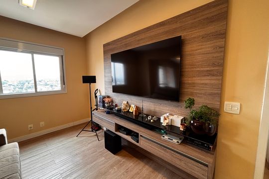 Sala de apartamento à venda com 1 quarto, 66m² em Empresarial 18 do Forte, Barueri