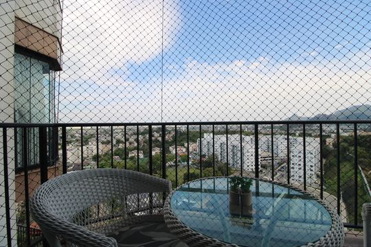 Sala - Varanda de apartamento à venda com 3 quartos, 174m² em Pechincha, Rio de Janeiro