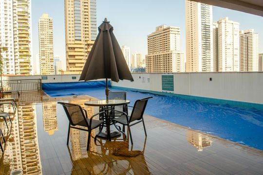 Área comum - Piscina de apartamento para alugar com 2 quartos, 64m² em Setor Marista, Goiânia