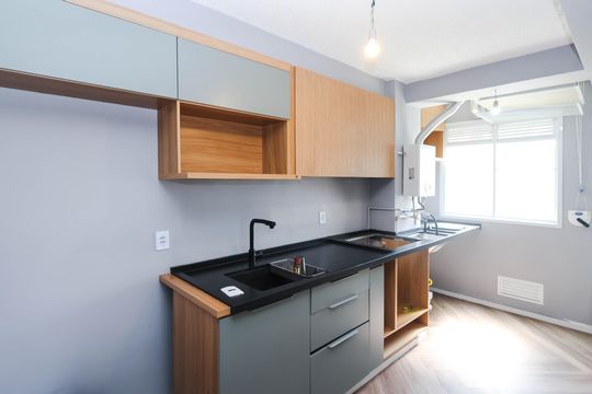 Cozinha de apartamento à venda com 2 quartos, 56m² em Liberdade, São Paulo