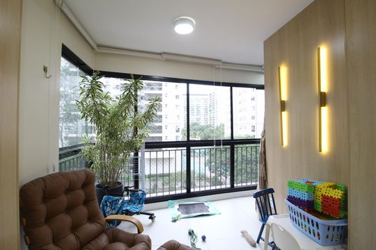 Sala - Varanda de apartamento à venda com 2 quartos, 70m² em Barra Olímpica, Rio de Janeiro