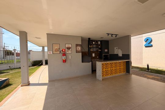 Área comum - Churrasqueira de apartamento para alugar com 3 quartos, 46m² em Água Branca, Piracicaba
