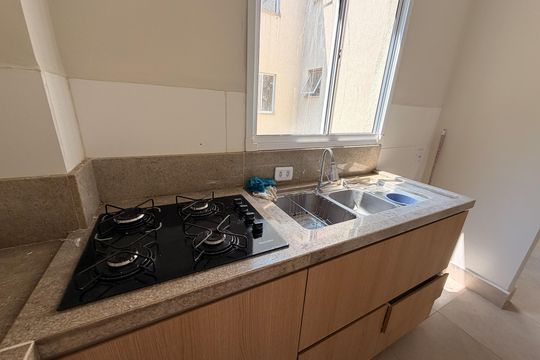 Cozinha de apartamento para alugar com 3 quartos, 46m² em Água Branca, Piracicaba