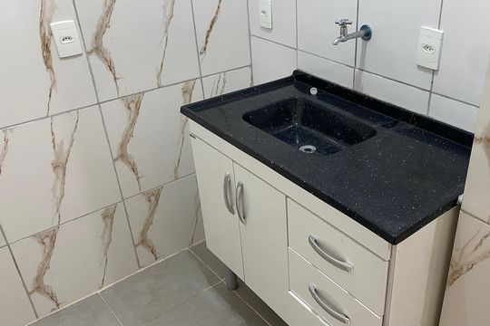 Cozinha de kitnet/studio para alugar com 1 quarto, 40m² em Cidade Nova, Rio de Janeiro