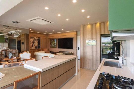 Cozinha de apartamento para alugar com 2 quartos, 107m² em Swiss Park, Campinas