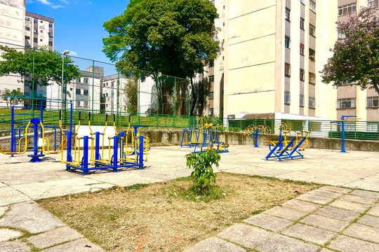 Área comum - Academia de apartamento para alugar com 3 quartos, 76m² em Santa Terezinha, Belo Horizonte