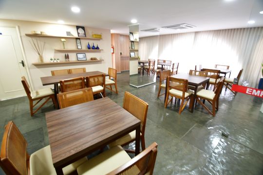 Área comum - Salão de festas de apartamento para alugar com 3 quartos, 97m² em Cambuí, Campinas