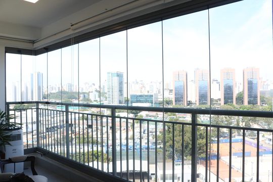Varanda da Sala de apartamento para alugar com 2 quartos, 90m² em Barra Funda, São Paulo