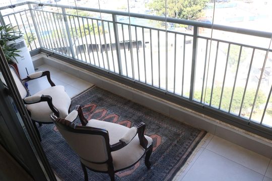 Varanda da Sala de apartamento para alugar com 2 quartos, 90m² em Barra Funda, São Paulo