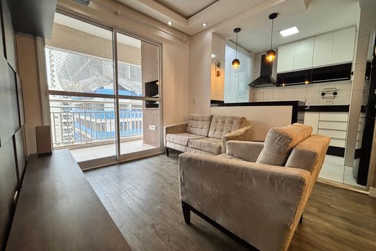 Sala de apartamento para alugar com 2 quartos, 66m² em Alphaville Industrial, Barueri