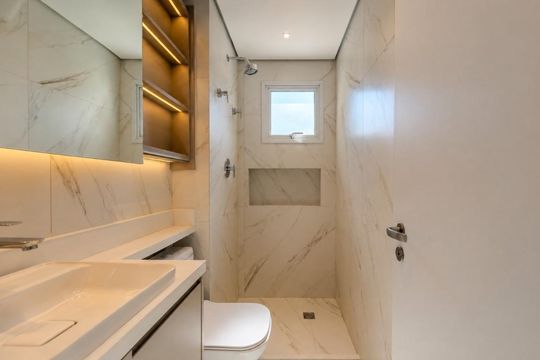 Banheiro de apartamento à venda com 3 quartos, 125m² em Vila Olímpia, São Paulo