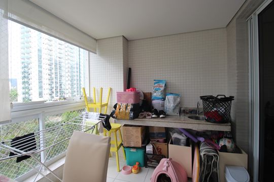 Sala - Varanda de apartamento para alugar com 2 quartos, 85m² em Barra Olímpica, Rio de Janeiro