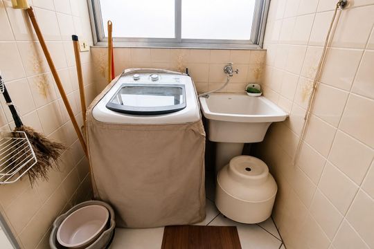 Área de Serviço de apartamento para alugar com 2 quartos, 61m² em Bela Vista, São Paulo