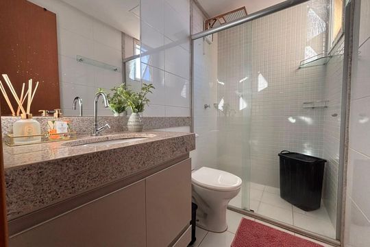 Banheiro de apartamento para alugar com 3 quartos, 78m² em Jardim das Americas 2A Etapa, Anápolis