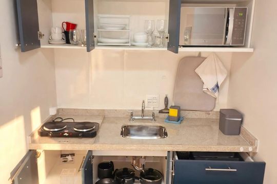 Cozinha de kitnet/studio à venda com 1 quarto, 26m² em Vila Primavera, São Paulo