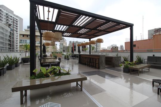 Área Comum - Solário de apartamento para alugar com 1 quarto, 25m² em Vila Nova Conceição, São Paulo
