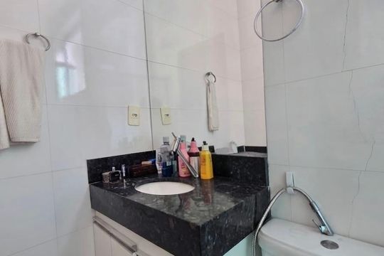 Banheiro da Suíte de apartamento à venda com 2 quartos, 108m² em Castelo, Belo Horizonte