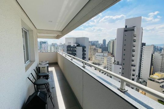 Varanda de apartamento para alugar com 1 quarto, 55m² em Bela Vista, São Paulo
