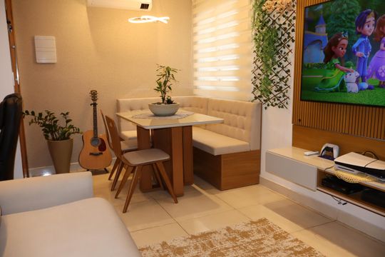 Sala de apartamento à venda com 1 quarto, 44m² em Parque São Lucas, São Paulo