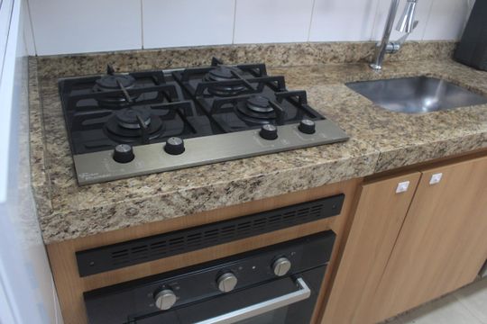 Cozinha de apartamento para alugar com 3 quartos, 97m² em Barcelona, São Caetano do Sul