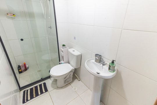Banheiro de apartamento para alugar com 1 quarto, 24m² em Belenzinho, São Paulo