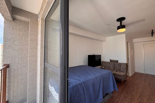 Varanda de kitnet/studio para alugar com 1 quarto, 24m² em Vila Olímpia, São Paulo
