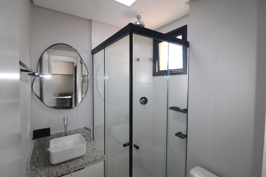 Banheiro de apartamento para alugar com 1 quarto, 25m² em Vila Dom Pedro Ii, São Paulo