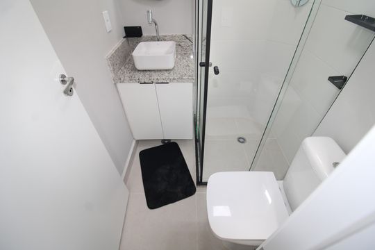 Banheiro de apartamento para alugar com 1 quarto, 25m² em Vila Dom Pedro Ii, São Paulo