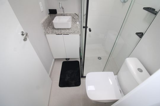 Banheiro de apartamento para alugar com 1 quarto, 25m² em Vila Dom Pedro Ii, São Paulo