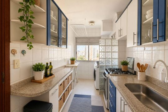 Cozinha de apartamento à venda com 2 quartos, 48m² em Centro, Osasco