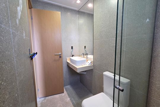 Banheiro da Suíte 3 de apartamento para alugar com 4 quartos, 228m² em Canto do Forte, Praia Grande