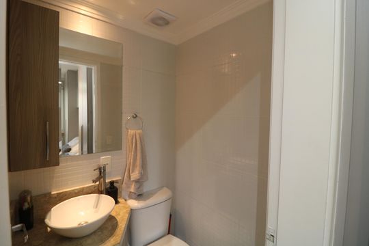 Banheiro da Suíte de apartamento à venda com 2 quartos, 60m² em Vila Prudente, São Paulo