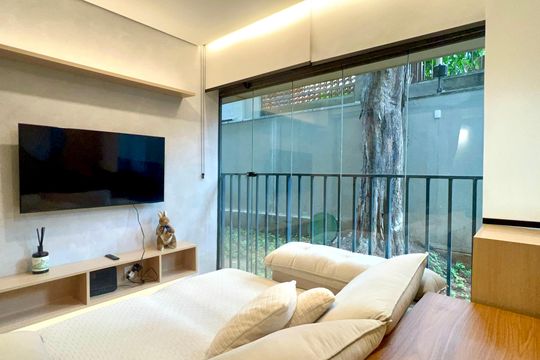 Varanda de kitnet/studio à venda com 1 quarto, 28m² em Sumaré, São Paulo