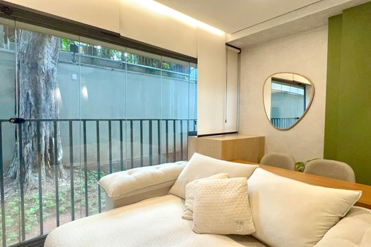 Varanda de kitnet/studio à venda com 1 quarto, 28m² em Sumaré, São Paulo