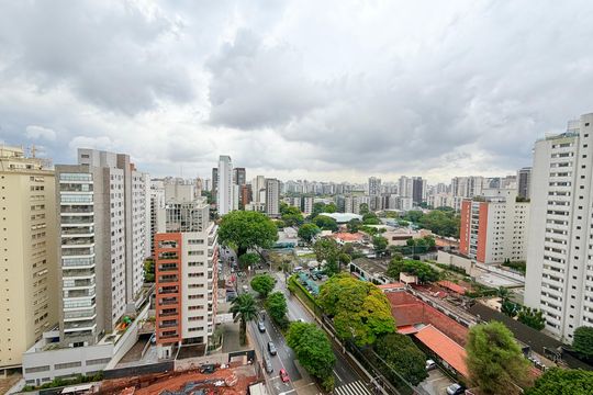 Varanda de kitnet/studio para alugar com 1 quarto, 29m² em Cidade Monções, São Paulo