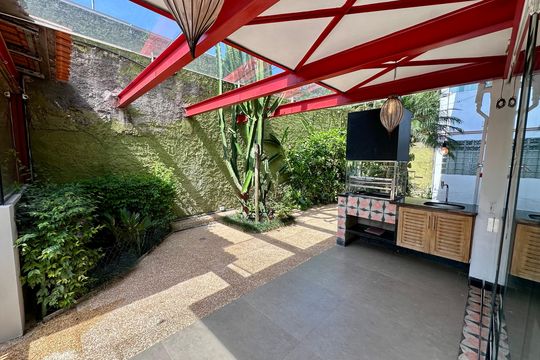Churrasqueira de casa de condomínio para alugar com 1 quarto, 70m² em Santo Amaro, São Paulo